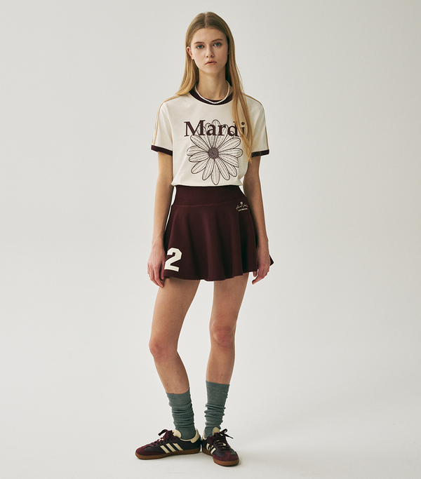 Linger Tshirt Flowermardi Cream Burgundy