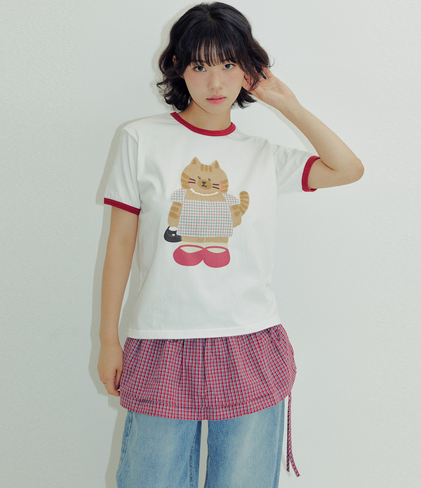 Cat in a Dress T-shirt Ivory