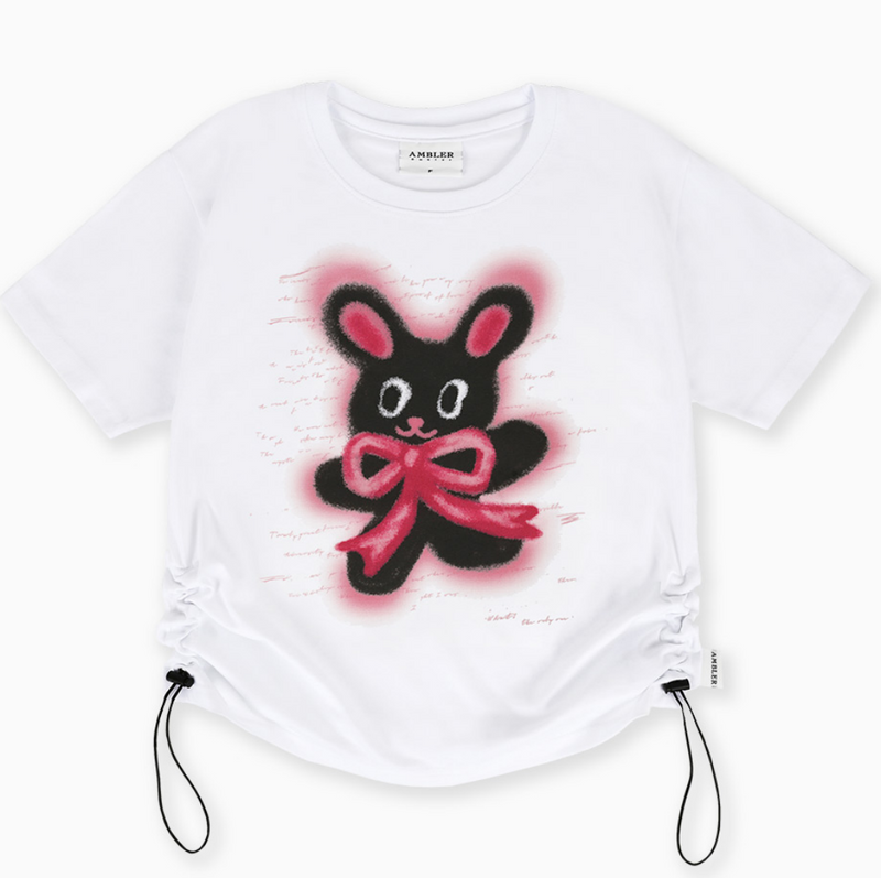 Rabbit with Ribbon T-shirt White