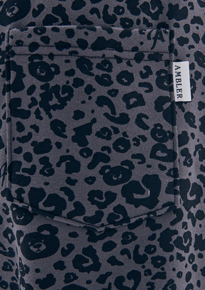 Heart Bear Leopard 2-Way Pants Dark Grey