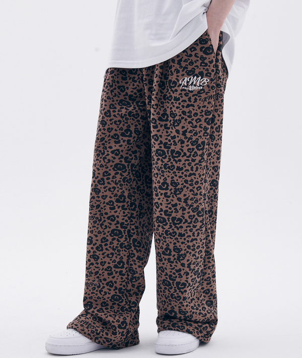 Heart Bear Leopard 2-Way Pants Brown