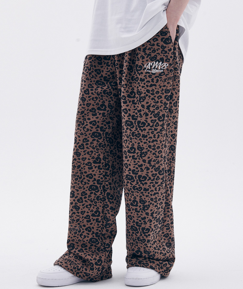 Heart Bear Leopard 2-Way Pants Brown