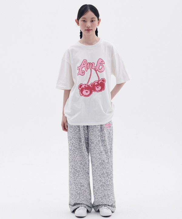 Heart Bear Leopard 2-Way Pants Ivory