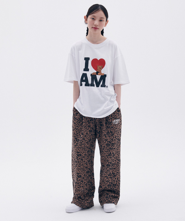 Heart Bear Leopard 2-Way Pants Brown