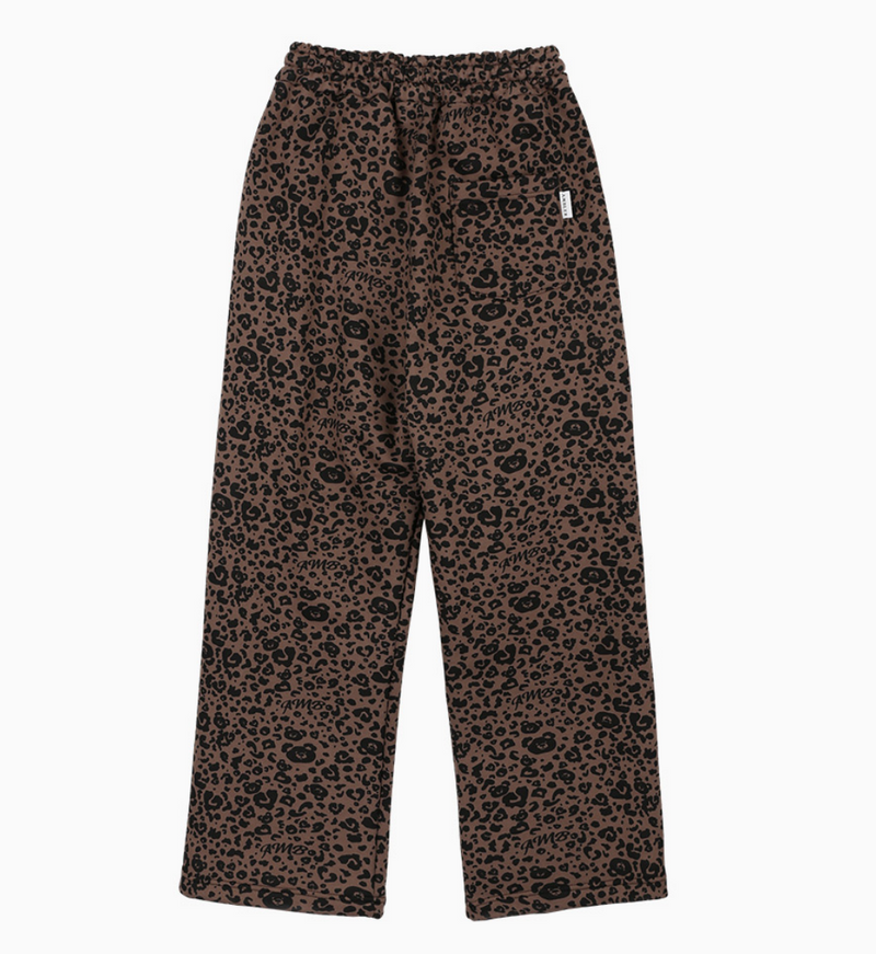 Heart Bear Leopard 2-Way Pants Brown