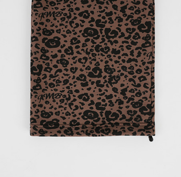 Heart Bear Leopard 2-Way Pants Brown