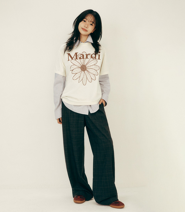 T-shirt Flowermardi Cream Brown