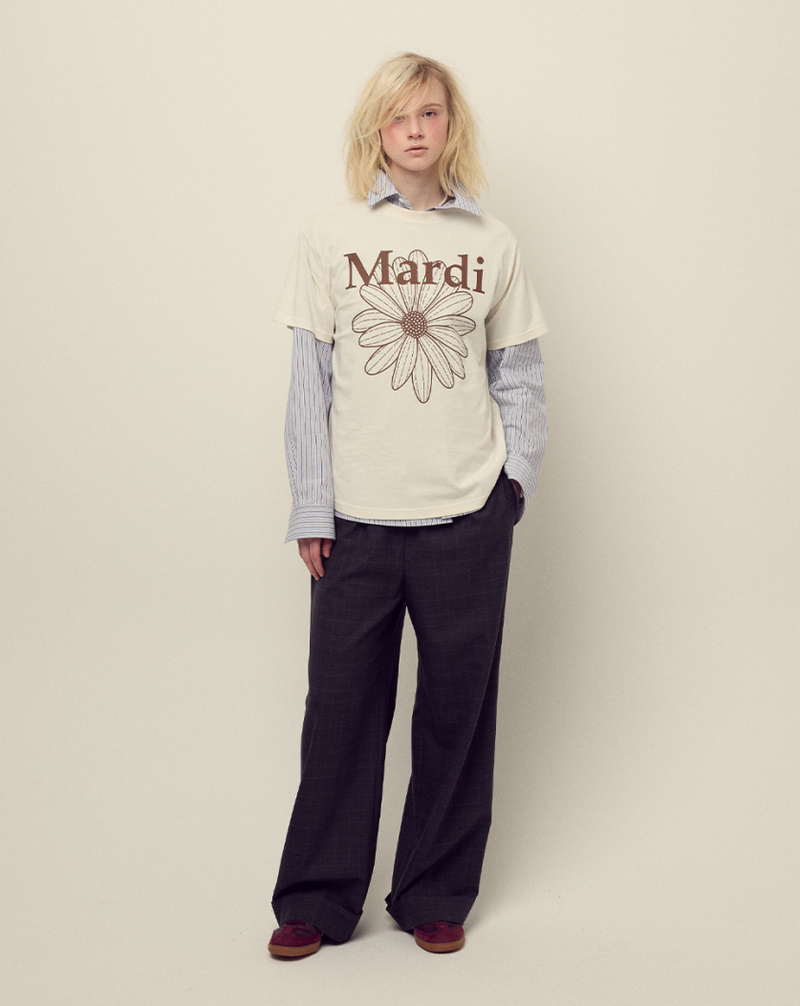 T-shirt Flowermardi Cream Brown