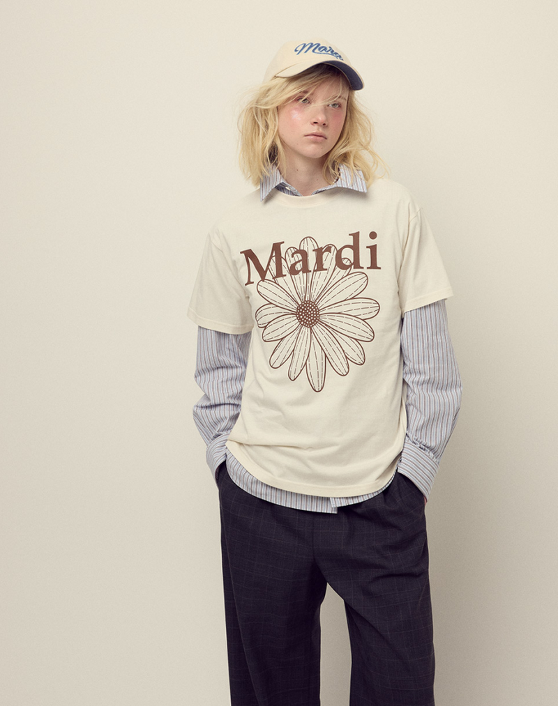 T-shirt Flowermardi Cream Brown