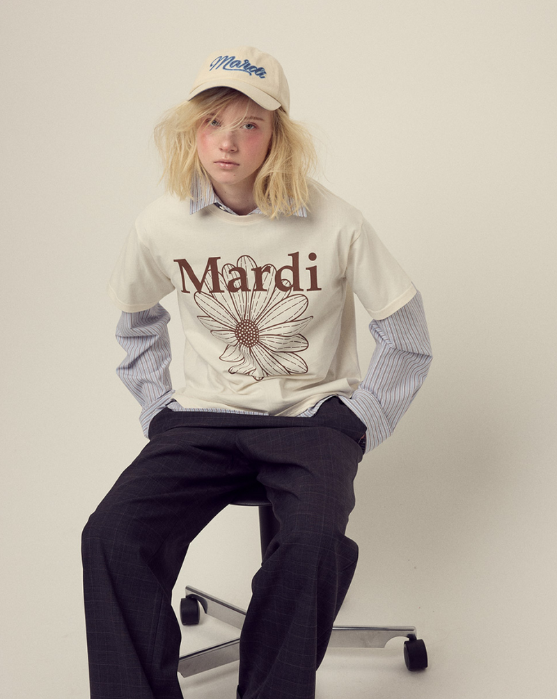 T-shirt Flowermardi Cream Brown