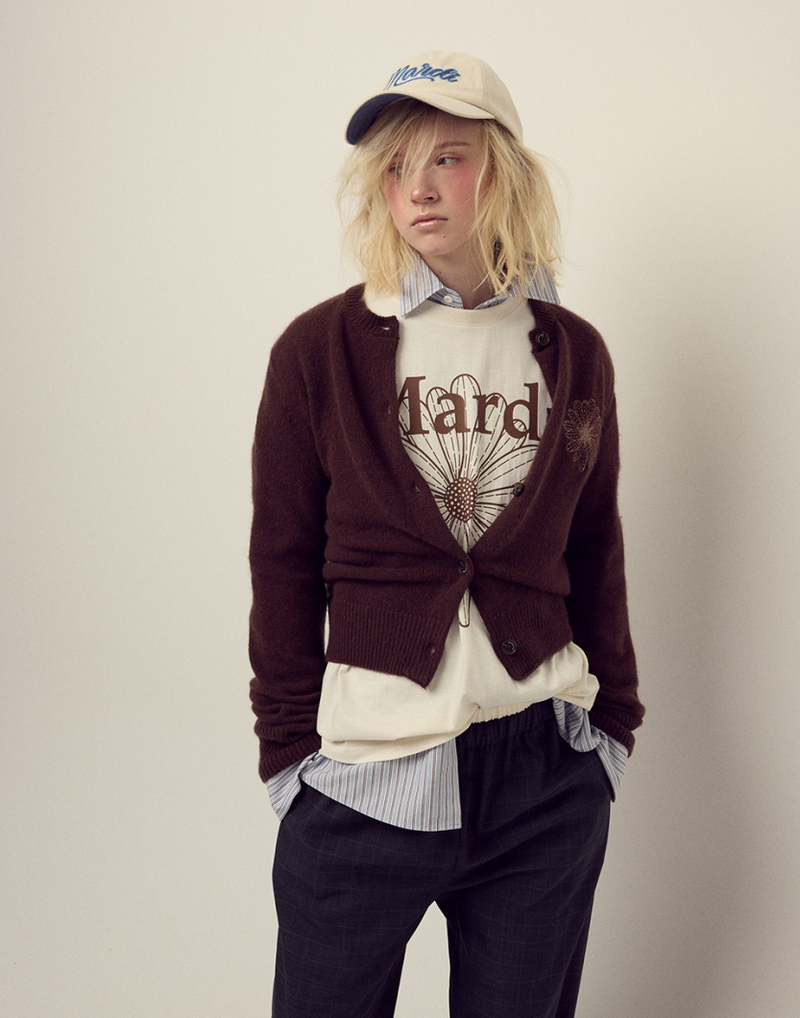T-shirt Flowermardi Cream Brown