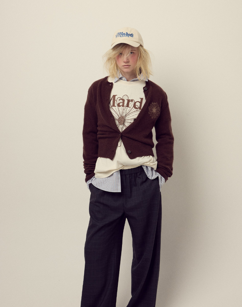 T-shirt Flowermardi Cream Brown