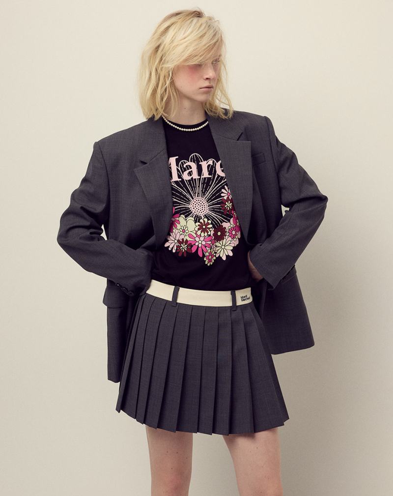 T-shirt Flowermardi Jardin Black Pale Pink