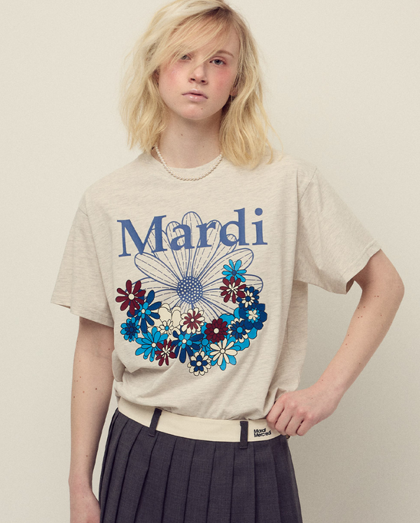 T-shirt Flowermardi Jardin Oatmeal Blue