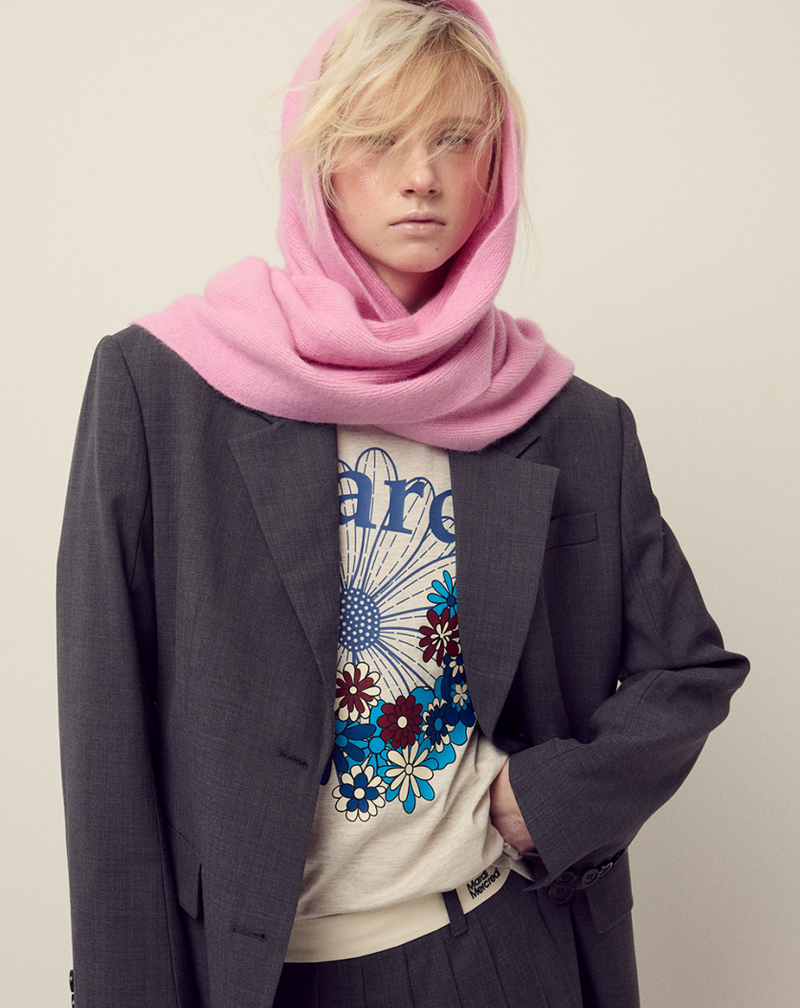 T-shirt Flowermardi Jardin Oatmeal Blue
