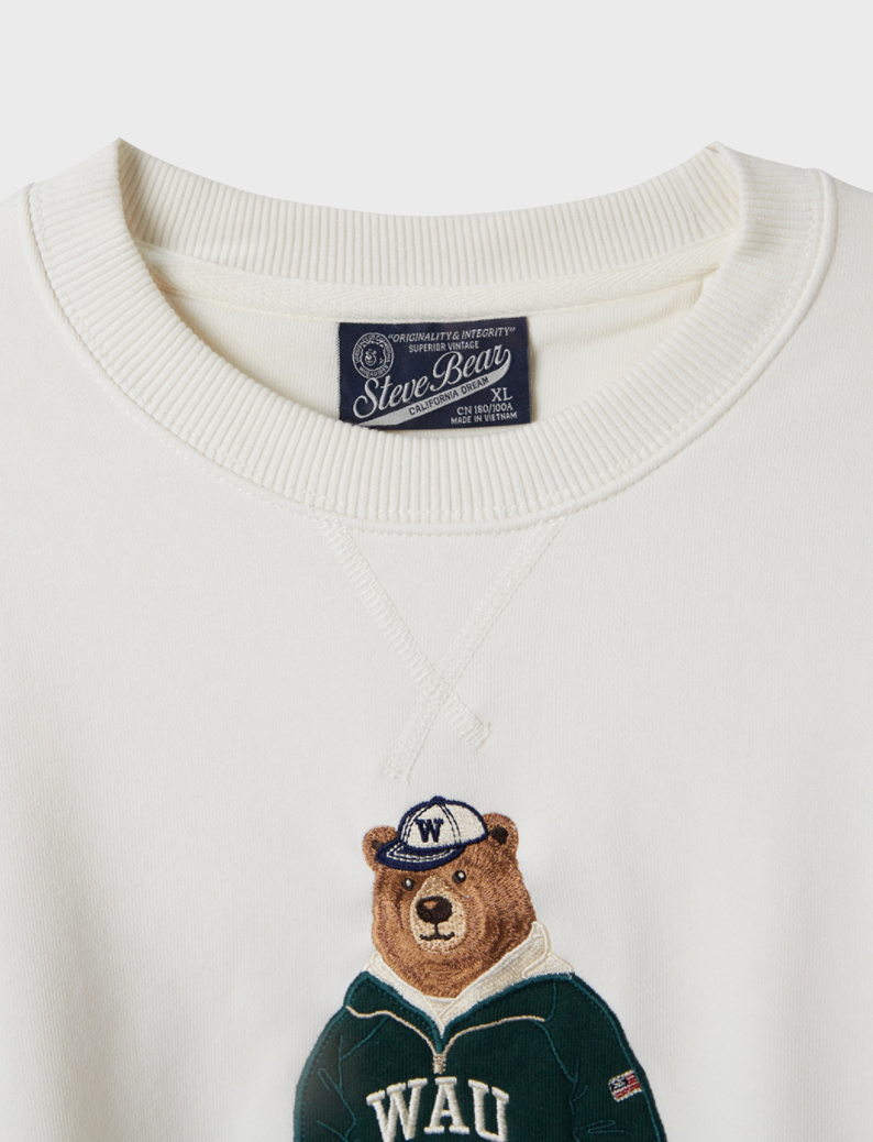 Steve Patch Sweatshirt Ivory
