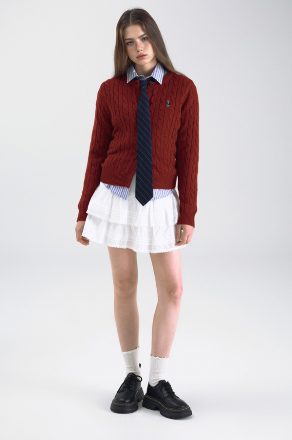 Steve Cable Cardigan Red