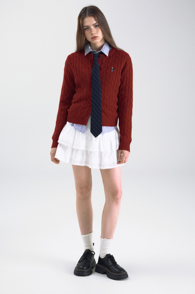 Steve Cable Cardigan Red