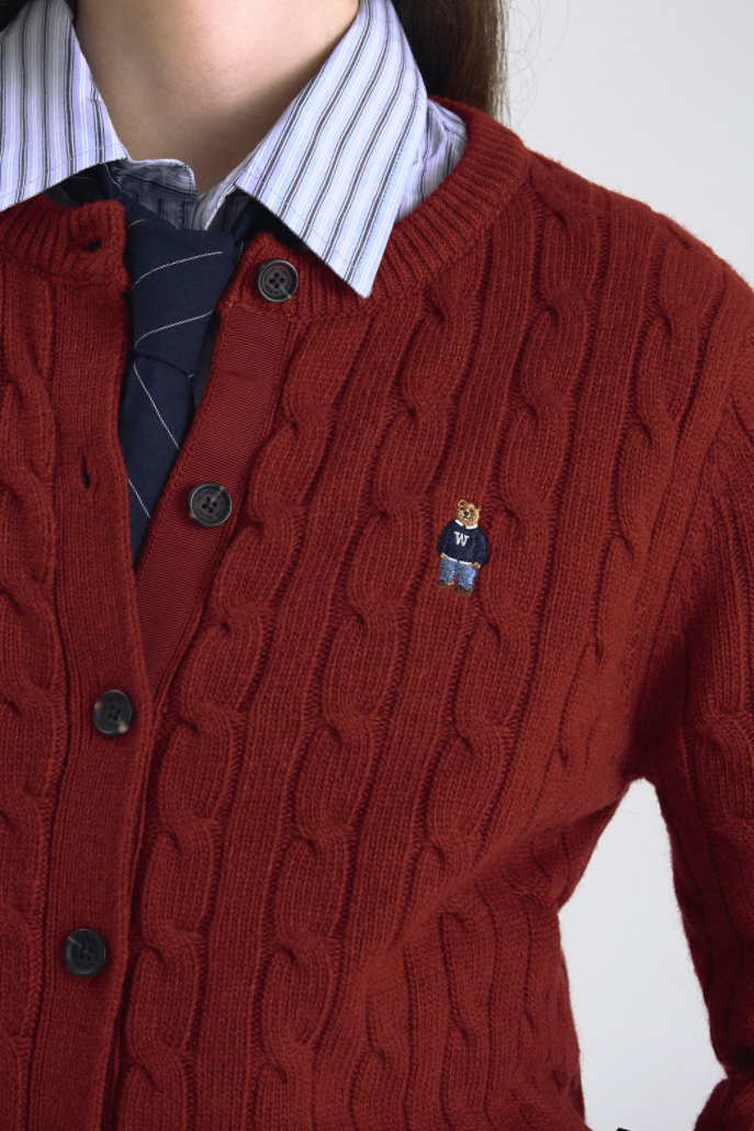 Steve Cable Cardigan Red
