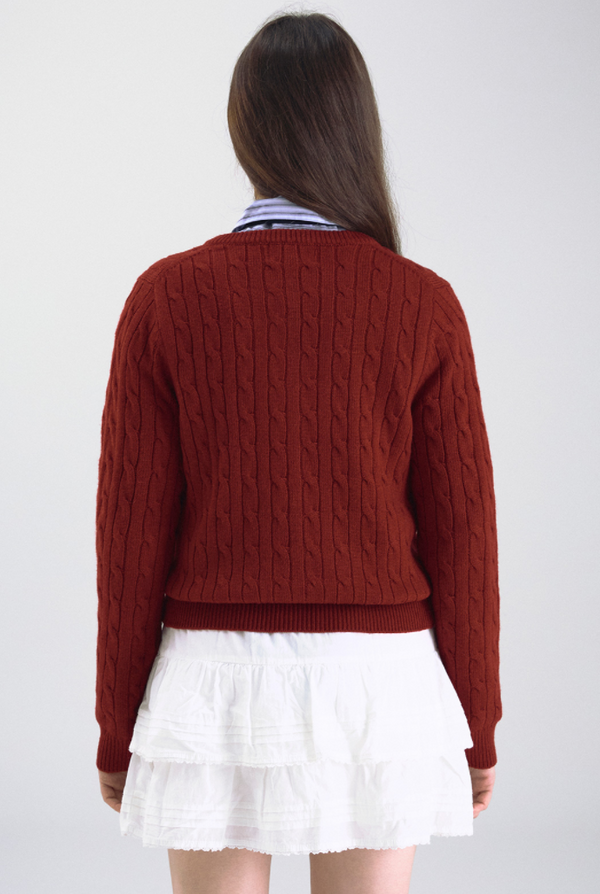 Steve Cable Cardigan Red