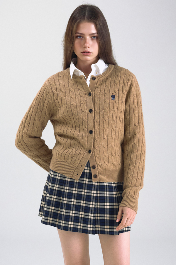 Steve Cable Cardigan Beige