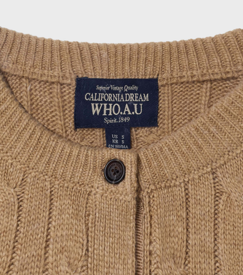 Steve Cable Cardigan Beige