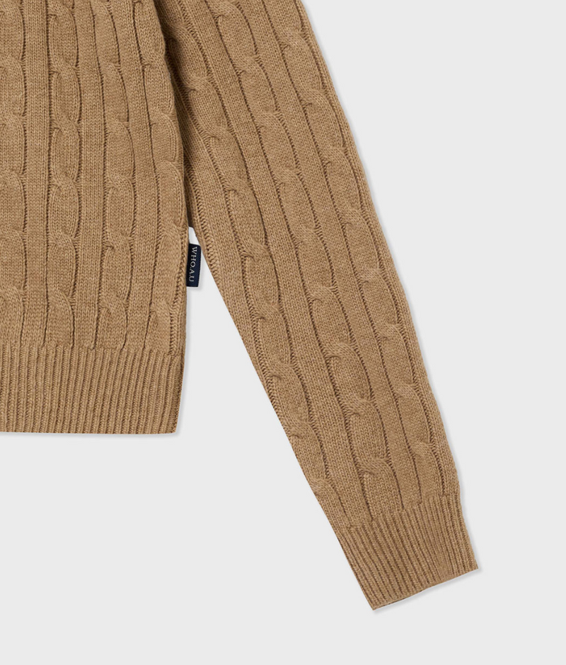 Steve Cable Cardigan Beige