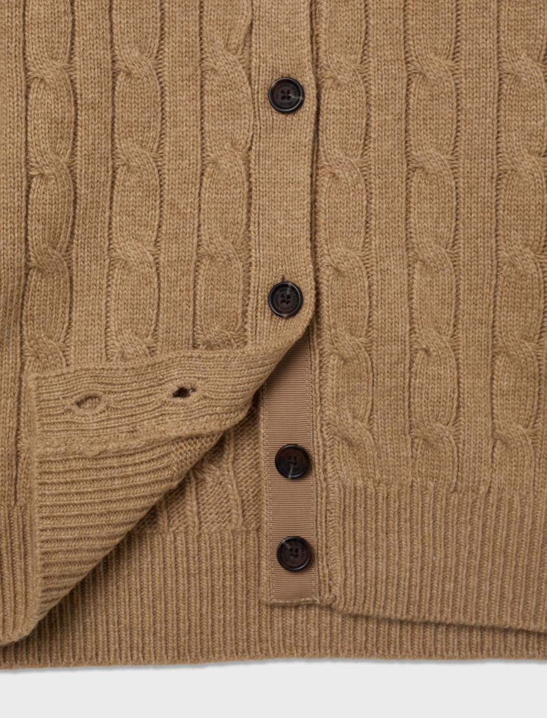 Steve Cable Cardigan Beige