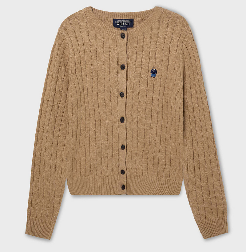 Steve Cable Cardigan Beige