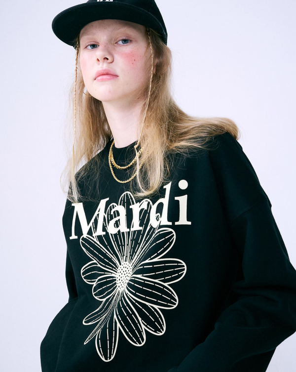 Sweatshirt Flowermardi Black Cream