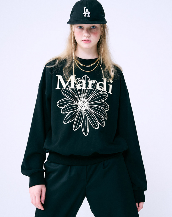 Sweatshirt Flowermardi Black Cream
