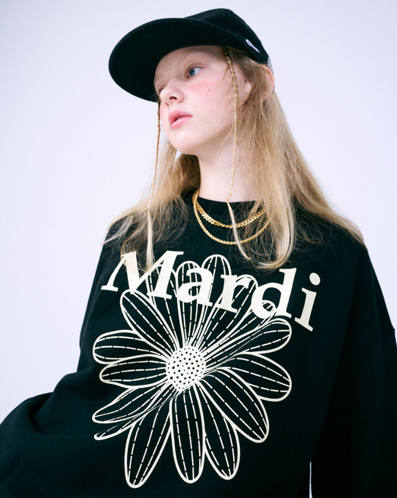 Sweatshirt Flowermardi Black Cream