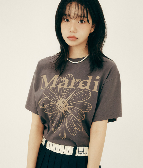 T-shirt Flowermardi Charcoal Taupe