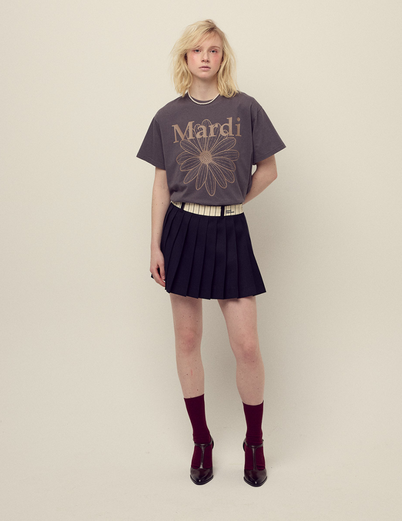 T-shirt Flowermardi Charcoal Taupe
