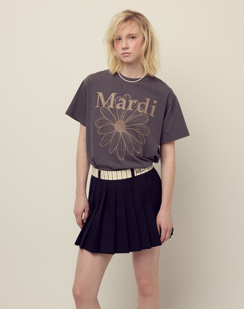 T-shirt Flowermardi Charcoal Taupe