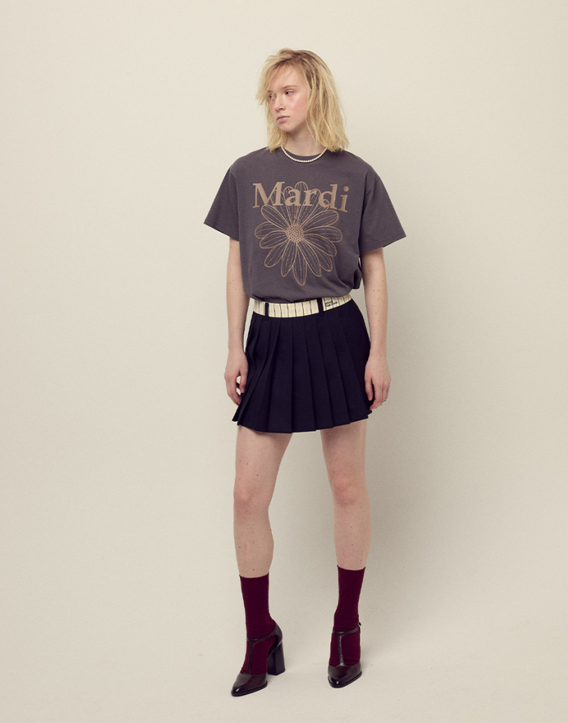T-shirt Flowermardi Charcoal Taupe