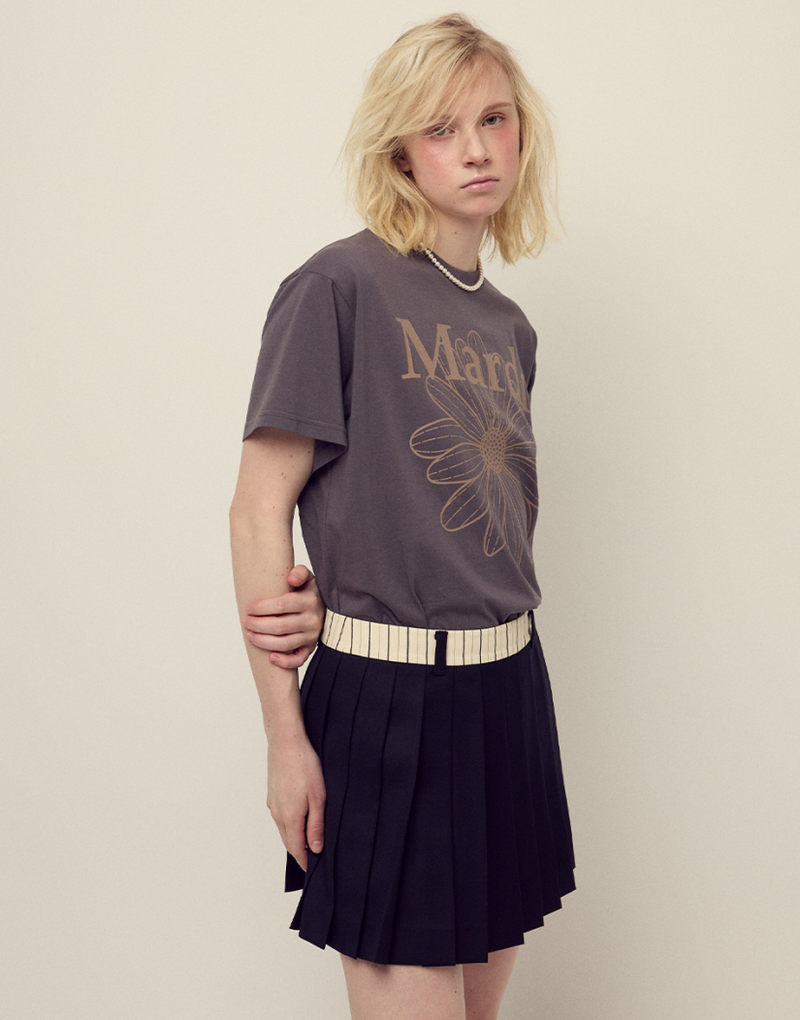T-shirt Flowermardi Charcoal Taupe