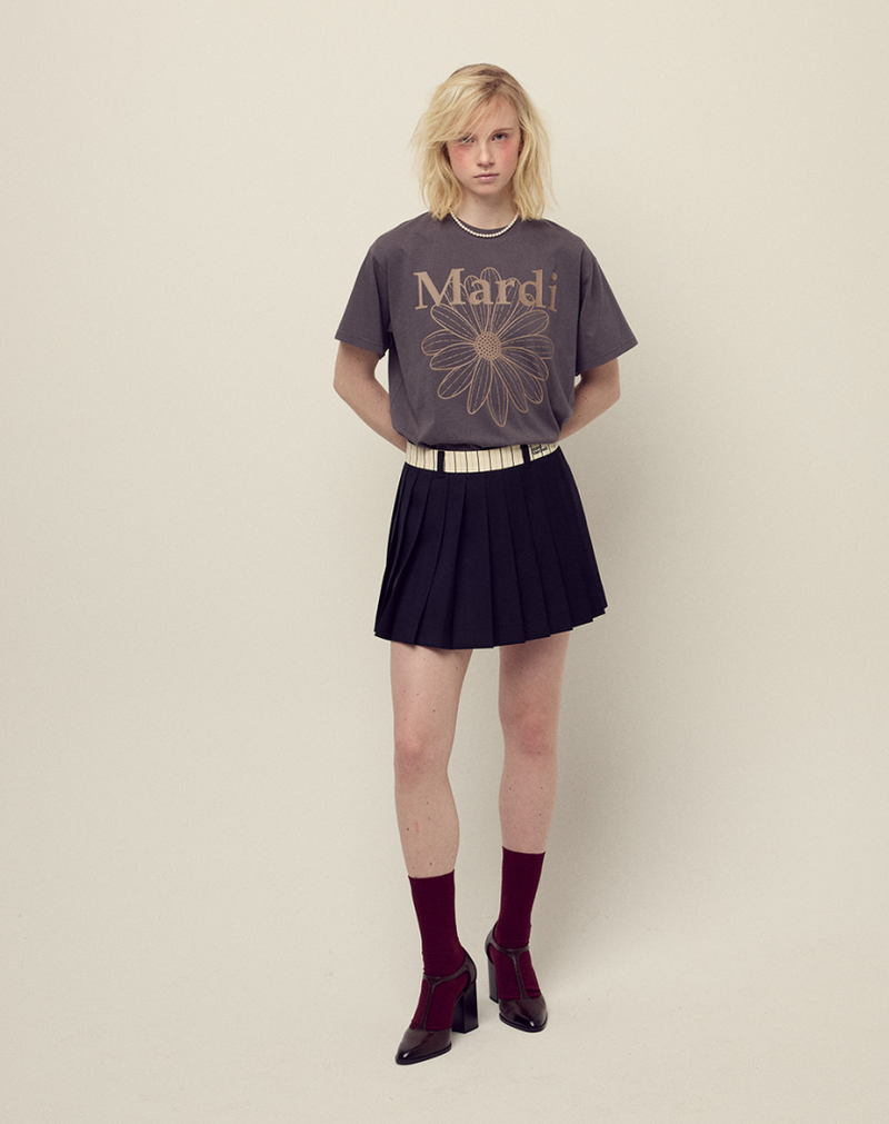 T-shirt Flowermardi Charcoal Taupe