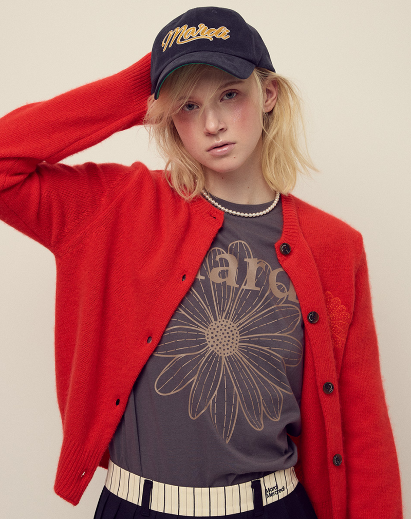 T-shirt Flowermardi Charcoal Taupe
