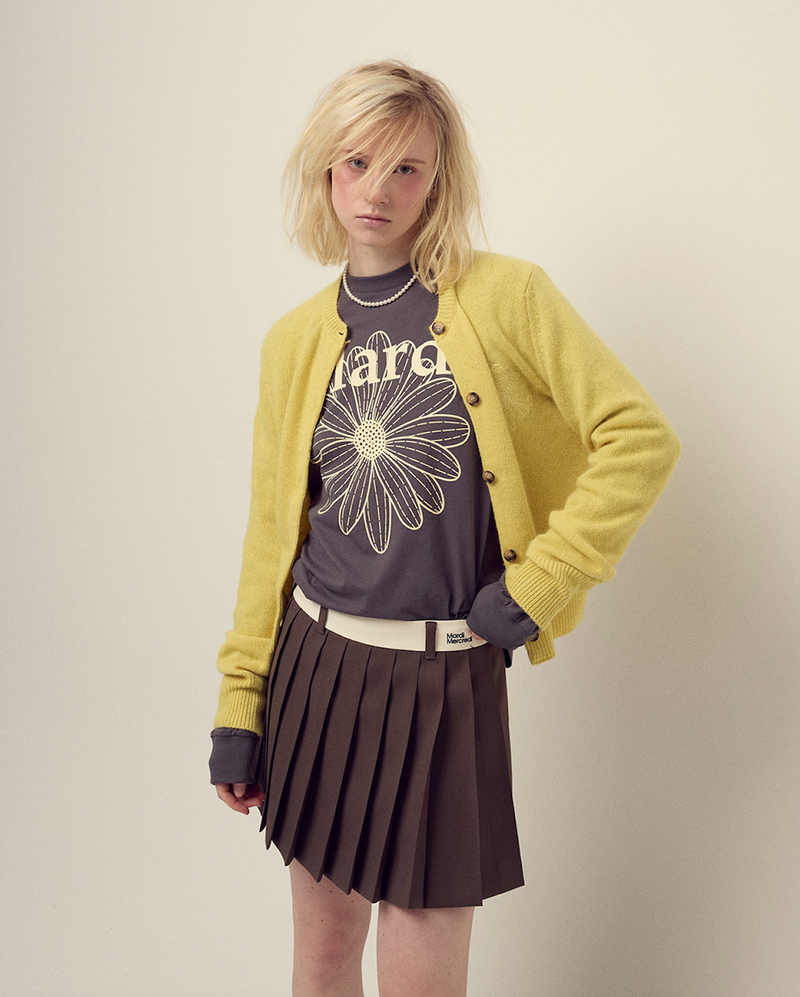 T-shirt Long Sleeve Flowermardi Charcoal Cream