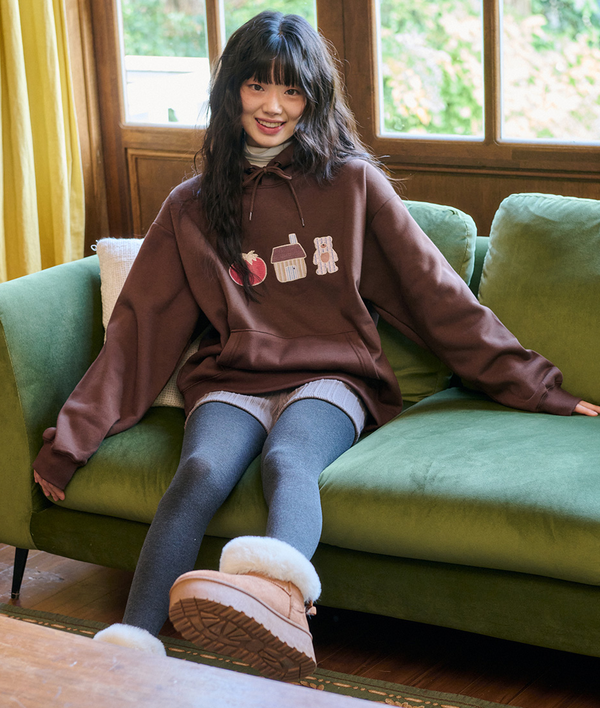 Tomato Bear Hoodie Brown