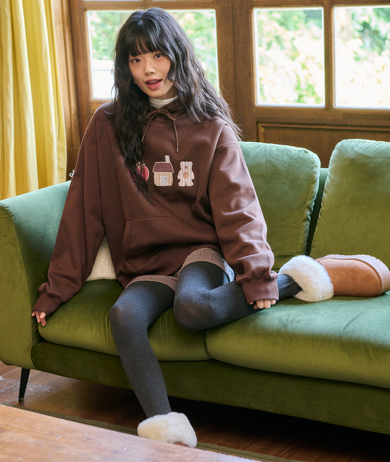 Tomato Bear Hoodie Brown