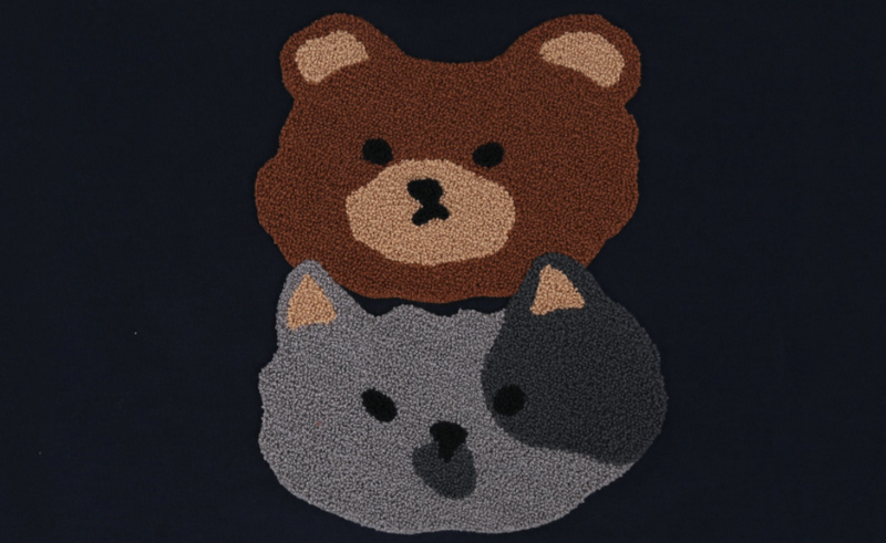 Cat and Bear Sweatshirt Navy