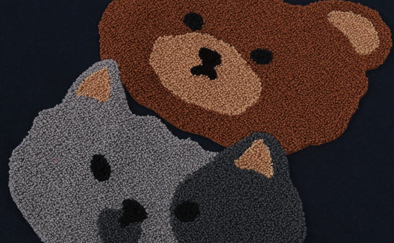 Cat and Bear Sweatshirt Navy