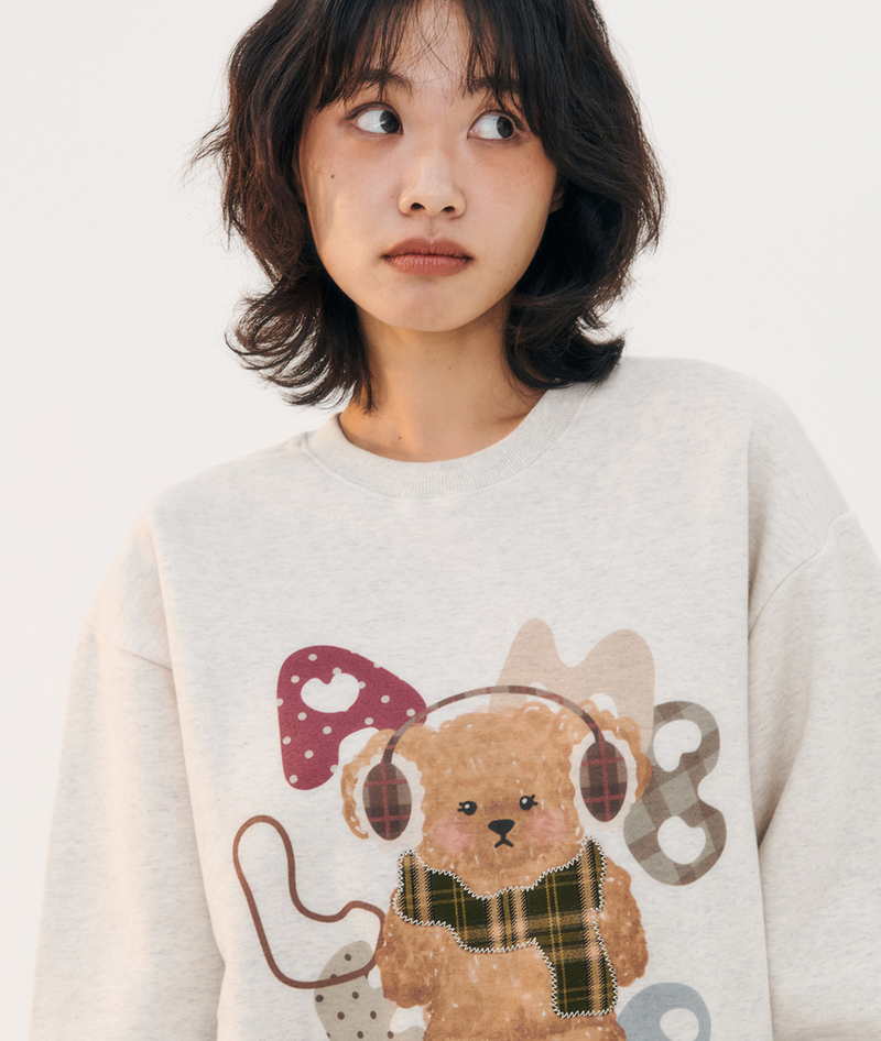 Winter Puppy Sweatshirt Oatmeal