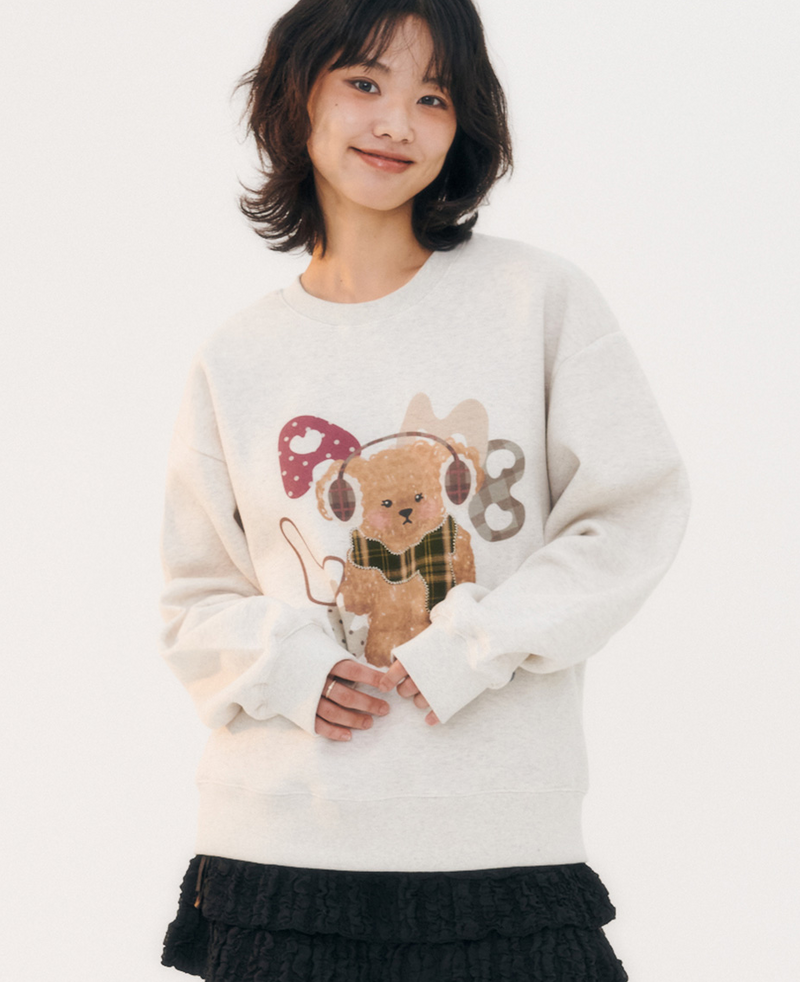 Winter Puppy Sweatshirt Oatmeal