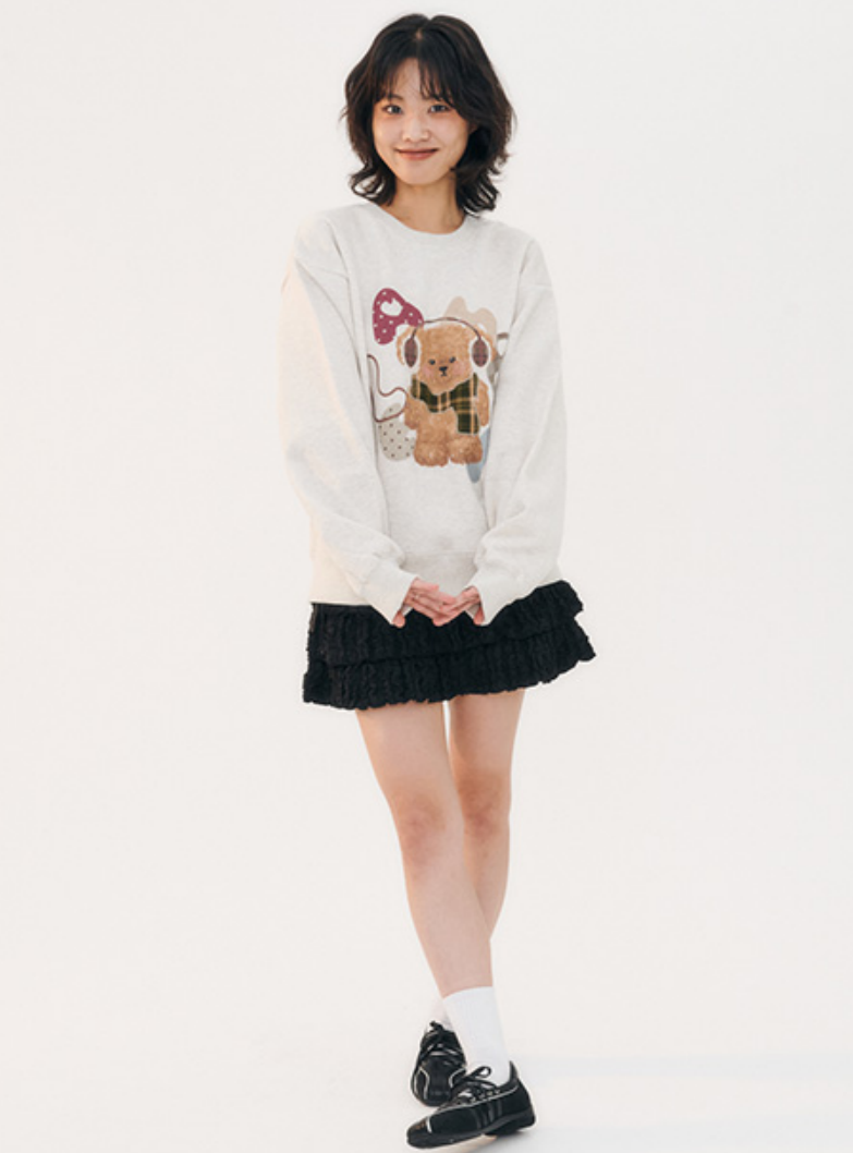 Winter Puppy Sweatshirt Oatmeal
