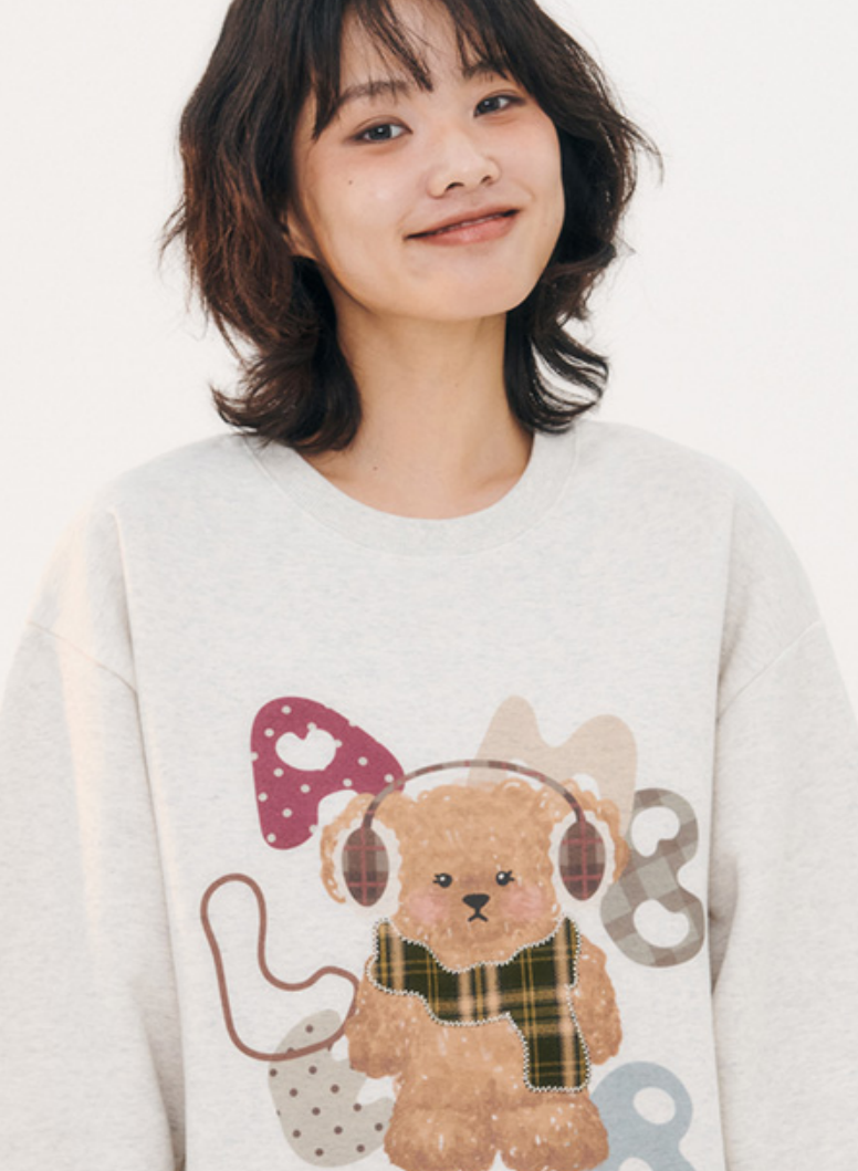Winter Puppy Sweatshirt Oatmeal