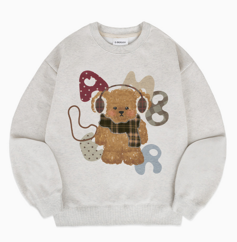 Winter Puppy Sweatshirt Oatmeal