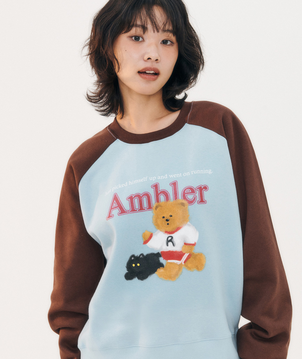 Running Bear Sweatshirt Blue